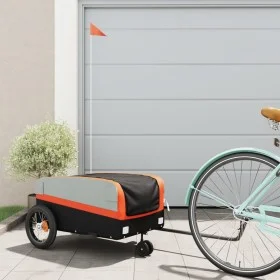 Remolque para bicicleta hierro negro y naranja 30 kg de , Remolques para bicicletas - Ref: Foro24-94054, Precio: 82,68 €, Des...