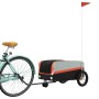 Remolque para bicicleta hierro negro y naranja 30 kg de , Remolques para bicicletas - Ref: Foro24-94054, Precio: 84,13 €, Des...