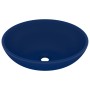 Lavabo de lujo ovalado cerámica azul oscuro mate 40x33 cm de vidaXL, Lavabos - Ref: Foro24-146924, Precio: 70,03 €, Descuento: %