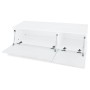 Mueble para TV madera contrachapada blanco brillo 120x40x34 cm en Muebles TV | Comprar online en Foru.es