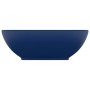 Lavabo de lujo ovalado cerámica azul oscuro mate 40x33 cm de vidaXL, Lavabos - Ref: Foro24-146924, Precio: 70,03 €, Descuento: %