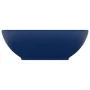 Matte dark blue ceramic oval luxury washbasin 40x33 cm by vidaXL, Sinks - Ref: Foro24-146924, Price: 56,16 €, Discount: %