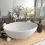 Ovales Luxuswaschbecken aus mattweißer Keramik, 40 x 33 cm von vidaXL, Sinkt - Ref: Foro24-146921, Preis: 83,76 €, Rabatt: %
