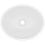 Matte white ceramic oval luxury washbasin 40x33 cm by vidaXL, Sinks - Ref: Foro24-146921, Price: 83,76 €, Discount: %