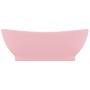 Lavabo lujoso con rebosadero cerámica rosa mate 58,5x39 cm de vidaXL, Lavabos - Ref: Foro24-146933, Precio: 92,69 €, Descuent...