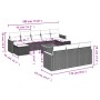 Set de sofás de jardín 11pzas con cojines ratán sintético beige en Conjuntos de jardín | Comprar online en Foru.es