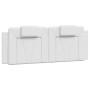 Cabecero de cama acolchado cuero sintético blanco 140 cm de , Cabeceros y pies de cama - Ref: Foro24-374791, Precio: 55,85 €,...