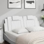 Cabecero de cama acolchado cuero sintético blanco 140 cm de , Cabeceros y pies de cama - Ref: Foro24-374791, Precio: 55,85 €,...