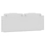 Cabecero de cama acolchado cuero sintético blanco 140 cm de , Cabeceros y pies de cama - Ref: Foro24-374791, Precio: 55,85 €,...