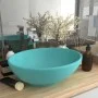 Lavabo de lujo ovalado cerámica verde claro mate 40x33 cm de vidaXL, Lavabos - Ref: Foro24-146925, Precio: 45,23 €, Descuento: %