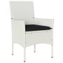 Set comedor jardín 7 pzas cojines ratán sintético vidrio blanco de , Conjuntos de jardín - Ref: Foro24-3278583, Precio: 538,3...