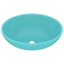 Lavabo de lujo ovalado cerámica verde claro mate 40x33 cm de vidaXL, Lavabos - Ref: Foro24-146925, Precio: 45,90 €, Descuento: %