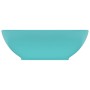 Lavabo de lujo ovalado cerámica verde claro mate 40x33 cm de vidaXL, Lavabos - Ref: Foro24-146925, Precio: 45,90 €, Descuento: %