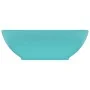 Luxury oval washbasin in light green matte ceramic, 40x33 cm. by vidaXL, Sinks - Ref: Foro24-146925, Price: 45,23 €, Discount: %