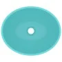 Luxury oval washbasin in light green matte ceramic, 40x33 cm. by vidaXL, Sinks - Ref: Foro24-146925, Price: 45,23 €, Discount: %