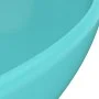 Luxury oval washbasin in light green matte ceramic, 40x33 cm. by vidaXL, Sinks - Ref: Foro24-146925, Price: 45,23 €, Discount: %