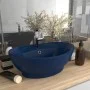 Lavabo lujoso con rebosadero cerámica azul oscuro 58,5x39cm de vidaXL, Lavabos - Ref: Foro24-146935, Precio: 103,78 €, Descue...