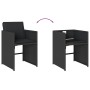 Set de comedor jardín 11 pzas con cojines ratán sintético negro de , Conjuntos de jardín - Ref: Foro24-3277914, Precio: 518,8...