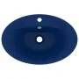 Lavabo lujoso con rebosadero cerámica azul oscuro 58,5x39cm de vidaXL, Lavabos - Ref: Foro24-146935, Precio: 103,78 €, Descue...