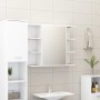 Armario de espejo de baño madera contrachapada 80x20,5x64 cm de vidaXL, Tocadores de baño - Ref: Foro24-802606, Precio: 70,30...