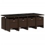 Set muebles de jardín 13 pzas y cojines ratán sintético marrón de , Conjuntos de jardín - Ref: Foro24-3277748, Precio: 791,15...