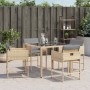 Sillones jardín con cojines 4 uds ratán sintético beige mezcla de , Sillas de jardín - Ref: Foro24-4007481, Precio: 123,90 €,...