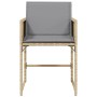 Sillones jardín con cojines 4 uds ratán sintético beige mezcla de , Sillas de jardín - Ref: Foro24-4007481, Precio: 123,90 €,...