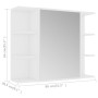 Armario de espejo de baño madera contrachapada 80x20,5x64 cm de vidaXL, Tocadores de baño - Ref: Foro24-802606, Precio: 70,30...