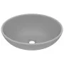 Lavabo de lujo ovalado cerámica gris claro mate 40x33 cm de vidaXL, Lavabos - Ref: Foro24-146927, Precio: 61,99 €, Descuento: %