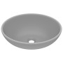 Lavabo de lujo ovalado cerámica gris claro mate 40x33 cm de vidaXL, Lavabos - Ref: Foro24-146927, Precio: 63,07 €, Descuento: %