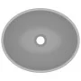 Lavabo de lujo ovalado cerámica gris claro mate 40x33 cm de vidaXL, Lavabos - Ref: Foro24-146927, Precio: 61,99 €, Descuento: %