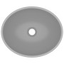 Lavabo de lujo ovalado cerámica gris claro mate 40x33 cm de vidaXL, Lavabos - Ref: Foro24-146927, Precio: 63,07 €, Descuento: %
