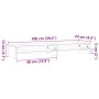 Soporte de monitor madera maciza pino marrón cera 100x24x13 cm de , Muebles TV - Ref: Foro24-847163, Precio: 34,17 €, Descuen...