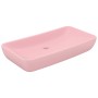 Lavabo de lujo rectangular de cerámica rosa mate 71x38 cm de vidaXL, Lavabos - Ref: Foro24-146955, Precio: 64,47 €, Descuento: %