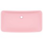 Lavabo de lujo rectangular de cerámica rosa mate 71x38 cm de vidaXL, Lavabos - Ref: Foro24-146955, Precio: 64,47 €, Descuento: %