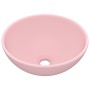Lavabo de lujo redondo cerámica rosa mate 32,5x14 cm de vidaXL, Lavabos - Ref: Foro24-146966, Precio: 73,24 €, Descuento: %