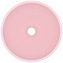 Lavabo de lujo redondo cerámica rosa mate 32,5x14 cm de vidaXL, Lavabos - Ref: Foro24-146966, Precio: 73,24 €, Descuento: %