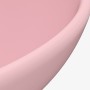 Lavabo de lujo redondo cerámica rosa mate 32,5x14 cm de vidaXL, Lavabos - Ref: Foro24-146966, Precio: 73,24 €, Descuento: %