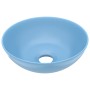 Lavabo de cuarto de baño redondo cerámica azul claro de vidaXL, Lavabos - Ref: Foro24-146978, Precio: 47,88 €, Descuento: %