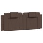 Cama con colchón cuero sintético marrón 140x200 cm de , Camas y somieres - Ref: Foro24-3208798, Precio: 426,31 €, Descuento: %