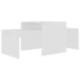 Set de mesas de centro madera contrachapada blanco 100x48x40 cm de vidaXL, Mesas de centro - Ref: Foro24-802912, Precio: 48,7...