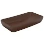 Lavabo de lujo cerámica rectangular marrón oscuro mate 71x38 cm de vidaXL, Lavabos - Ref: Foro24-146962, Precio: 82,10 €, Des...