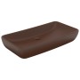 Lavabo de lujo cerámica rectangular marrón oscuro mate 71x38 cm de vidaXL, Lavabos - Ref: Foro24-146962, Precio: 82,76 €, Des...