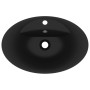 Lavabo lujoso con rebosadero cerámica negro mate 58,5x39 cm de vidaXL, Lavabos - Ref: Foro24-146942, Precio: 87,28 €, Descuen...