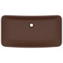 Lavabo de lujo cerámica rectangular marrón oscuro mate 71x38 cm de vidaXL, Lavabos - Ref: Foro24-146962, Precio: 82,76 €, Des...