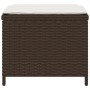 Taburetes jardín con cojines 4 uds ratán PE marrón 40x40x35 cm de , Otomanas de exterior - Ref: Foro24-4007486, Precio: 87,85...