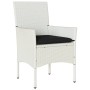 Set comedor jardín 5 pzas cojines ratán sintético vidrio blanco de , Conjuntos de jardín - Ref: Foro24-3278614, Precio: 331,3...