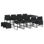 Set comedor de jardín con cojines 13 pzas ratán sintético negro de , Conjuntos de jardín - Ref: Foro24-3278106, Precio: 643,4...
