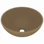 Luxury round matte cream ceramic washbasin 32.5x14 cm by vidaXL, Sinks - Ref: Foro24-146974, Price: 51,00 €, Discount: %