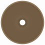 Lavabo de lujo redondo cerámica crema mate 32,5x14 cm de vidaXL, Lavabos - Ref: Foro24-146974, Precio: 62,87 €, Descuento: %